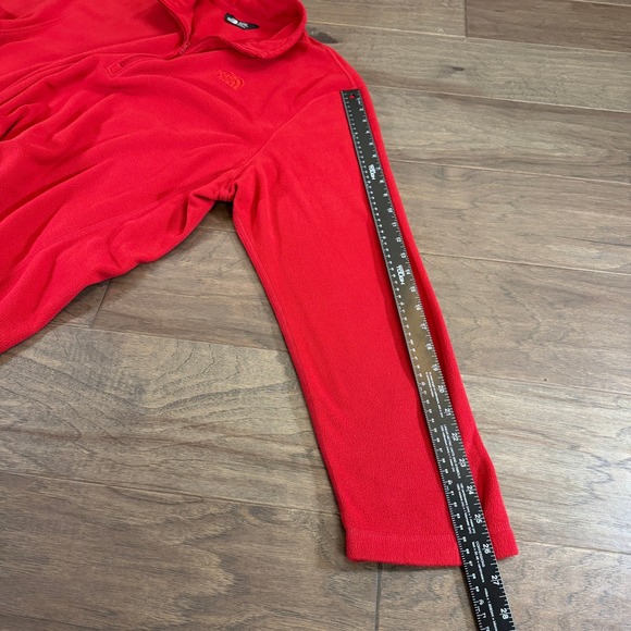 The North Face Red Fleece 1/4 Zip Pullover Mens XXL Regular - Picture 7 of 8